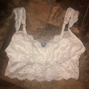 White lace bralette